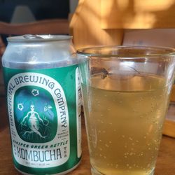 Beneficial Brewing - The Juniper Green Nettle Kombucha, very refreshing!