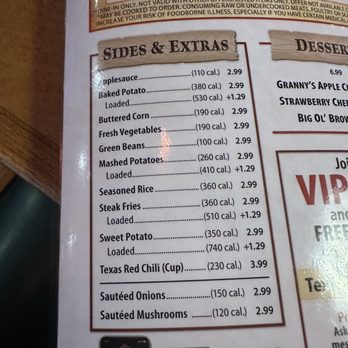 Texas Roadhouse - Side dishes offered - Steakhouses Near Me - Westminster, Maryland