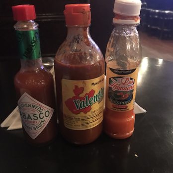 Mariscos El Culichi - Hot sauces on table. - Seafood Near Me - McAllen, Texas