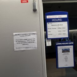 Wayne County Community College - Library closed yet again.