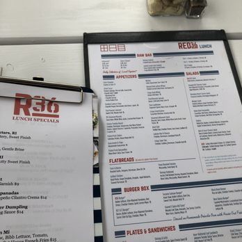 Red 36 - Menu - Seafood Near Me - Mystic, Connecticut