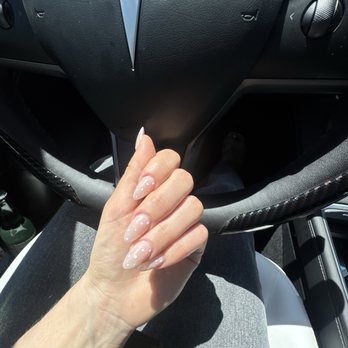 TNT Nail Spa - almond polka dot nails - Nail Salons Near Me - Dublin, California