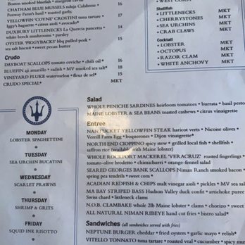 Neptune Oyster - Menu - Seafood Near Me - Boston, Massachusetts Neptune Oyster - Menu - Seafood Near Me - Boston, Massachusetts