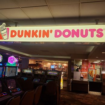 Dunkin' - The Dunkin' Donut sign. You can find Dunkin' Donut inside of the Fremont Hotel. - Donuts Near Me - Las Vegas, Nevada