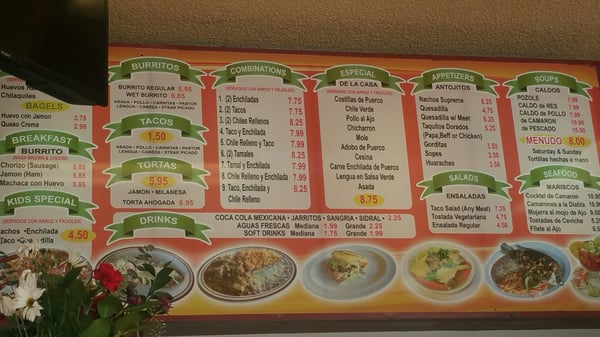 Menu photo 2 Sofia's Mexican Restaurant Pasadena, CA