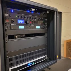 Premiere Audio Video Services - Audio cabinet for school gym.