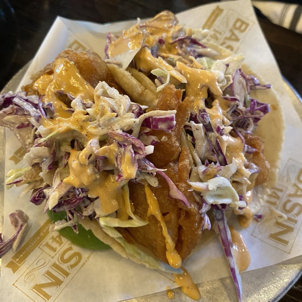 Basin 141 - Fish tacos! Yummy! Just need alittle extra sauce. - Gastropubs Near Me - Monrovia, California Basin 141 - Fish tacos! Yummy! Just need alittle extra sauce. - Gastropubs Near Me - Monrovia, California