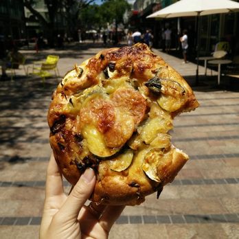 Manly Bakery - $2.30 veggie "pizza" which is basically dough, veggies, & cheese - Bakeries Near Me - Sydney, NSW Manly Bakery - $2.30 veggie "pizza" which is basically dough, veggies, & cheese - Bakeries Near Me - Sydney, NSW