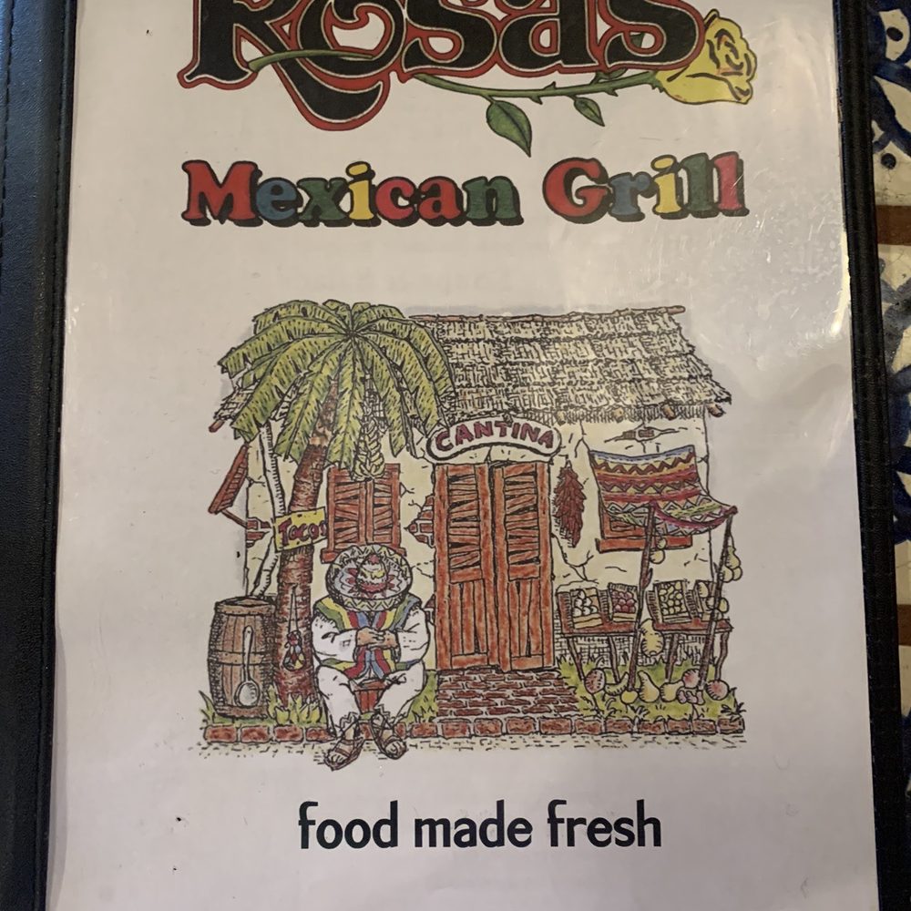 Rosa's Mexican Grill - Menu cover - Mexican Near Me - Mesa, Arizona