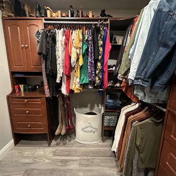 Bins and Baskets - Her closet - Home Organization Near Me Bins and Baskets - Her closet - Home Organization Near Me