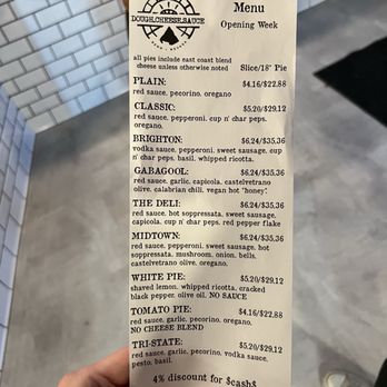 Dough Cheese Sauce - Menu - Pizza Near Me - Reno, Nevada