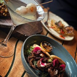Tostevere - Lychee martini and soft shell crab  wrap delicious