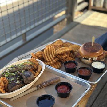 The Armory - Steak bites and waffle fries Fried chicken sandwich and waffle fries Although I highly recommend the Garlic waffle fries. - Venues & Event Spaces Near Me - Sonora, California