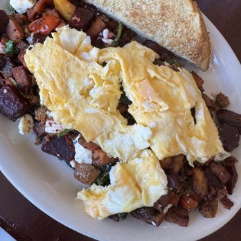 The Nucleus Cafe - Beet hash. Not sure if it's pictured well but it was SOOO GOOD. - Breakfast & Brunch Near Me - Eau Claire, Wisconsin