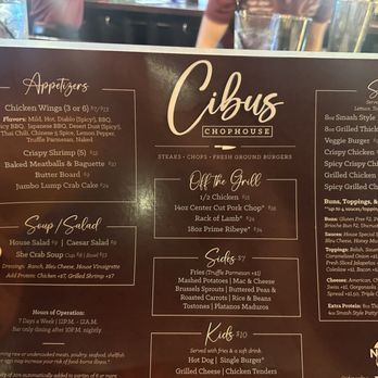 Cibus Chophouse - Menu - American Near Me - Hampton, Virginia