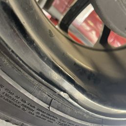 Original dent caused by a nearby tire shop up the road from here , quickly fixed !! Original dent caused by a nearby tire shop up the road from here , quickly fixed !!