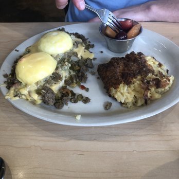 The Toasted Yolk Cafe - philly cheesesteak eggs - Breakfast & Brunch Near Me - Spring, Texas