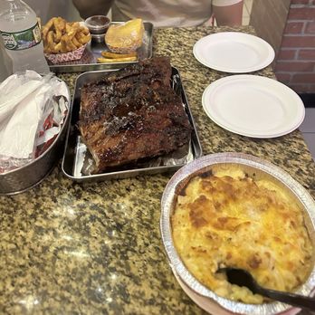 The Pit - Baby Back Ribs Mac & Cheese Seasoned Fries Cornbread - Barbeque Near Me - Edgewater, New Jersey