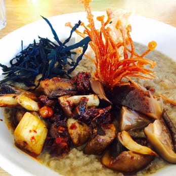 Mighty Boy - Mushroom congee - amazing flavours, salty seaweed, earthy mushrokms and a hint of spicy chilli - Restaurants Near Me - Fitzroy, VIC Mighty Boy - Mushroom congee - amazing flavours, salty seaweed, earthy mushrokms and a hint of spicy chilli - Restaurants Near Me - Fitzroy, VIC