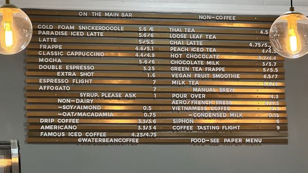 Menu photo 3 Waterbean Coffee Belmont Belmont, NC Menu photo 3 Waterbean Coffee Belmont Belmont, NC