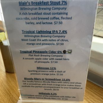 Ocean View Restaurant - Drink menu - Breakfast & Brunch Near Me - Kure Beach, North Carolina