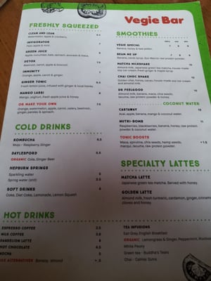 Menu photo 1 The Vegie Bar Fitzroy, VIC Menu photo 1 The Vegie Bar Fitzroy, VIC