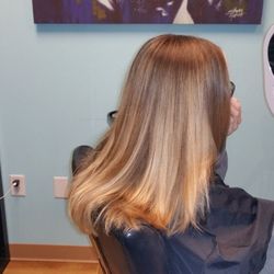 Heather's Hairbrained Salon - Back-to-school ombre for this middle-schooler!  First time getting her hair colored!