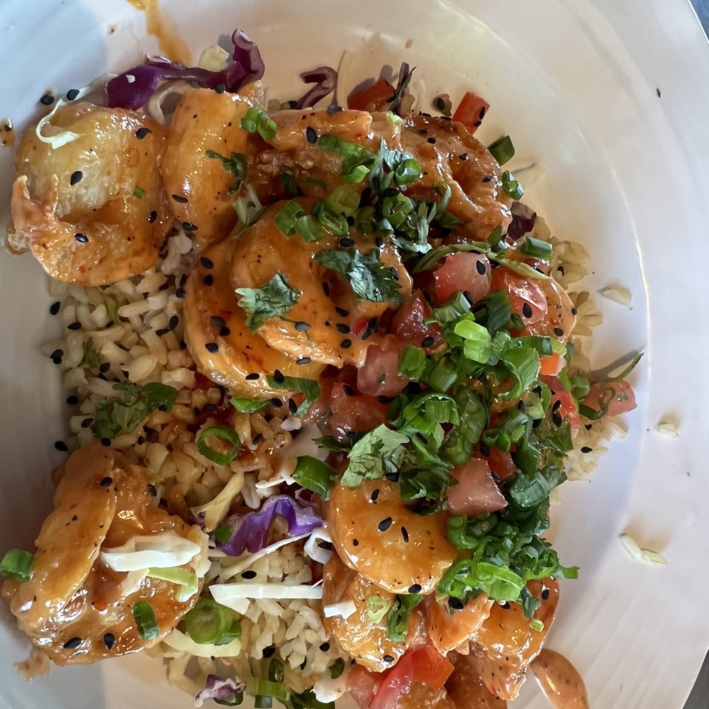 California Fish Grill - Dynamite shrimp bowl - Seafood Near Me - Bakersfield, California California Fish Grill - Dynamite shrimp bowl - Seafood Near Me - Bakersfield, California
