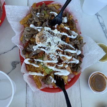 Lupe's Mexican Eatery - Fries w shrimp and steak - Mexican Near Me - Dana Point, California