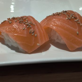 SUGARFISH | Pasadena - Salmon Sushi (2 pieces) with toasted sesame - Japanese Near Me - Pasadena, California SUGARFISH | Pasadena - Salmon Sushi (2 pieces) with toasted sesame - Japanese Near Me - Pasadena, California