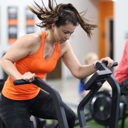 Crossfit Fireside - Athletes working hard on our 12 Assault Bikes!