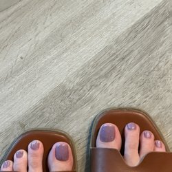 Purple nails for my gender neutral baby shower coming up