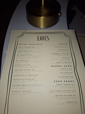 Menu photo 3 Eaves Chicago, IL