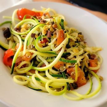Fresh First - Raw Zucchini Puttanesca - Gluten-Free Near Me - Fort Lauderdale, Florida Fresh First - Raw Zucchini Puttanesca - Gluten-Free Near Me - Fort Lauderdale, Florida