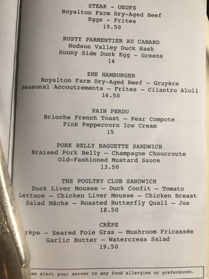 Menu photo 5 L'Antagoniste Brooklyn, NY