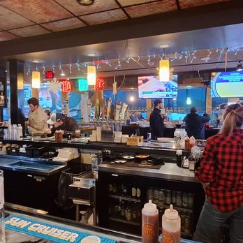 Chubby Trout - Bar with murals on background at smoking fatties - Seafood Near Me - Elkhart, Indiana