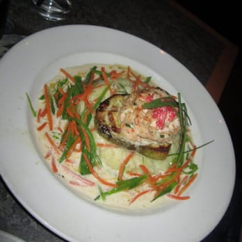 Yard House - Crab Crusted Swordfish wasabi mashed potatoes, snow peas, carrots & lemon grass beurre blanc - Bars Near Me - Glenview, Illinois Yard House - Crab Crusted Swordfish wasabi mashed potatoes, snow peas, carrots & lemon grass beurre blanc - Bars Near Me - Glenview, Illinois