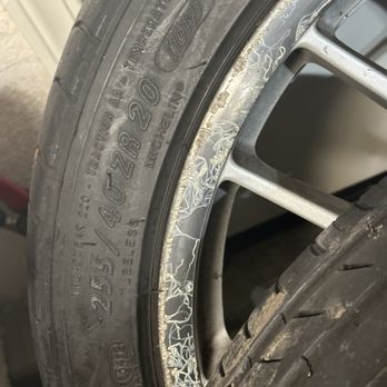 Rite-Way Wire & Wheel Specialists - BEFORE! The thrashed wheel! - Tires Near Me - Walnut Creek, California