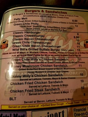 Menu photo 7 Green Chile Willy's Grill Amarillo, TX Menu photo 7 Green Chile Willy's Grill Amarillo, TX