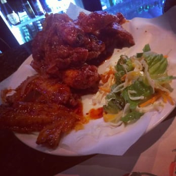 Yeowoosai - I ate a couple already but this is their fried chicken wings w/ a side of salad - Sports Bars Near Me - Chicago, Illinois Yeowoosai - I ate a couple already but this is their fried chicken wings w/ a side of salad - Sports Bars Near Me - Chicago, Illinois