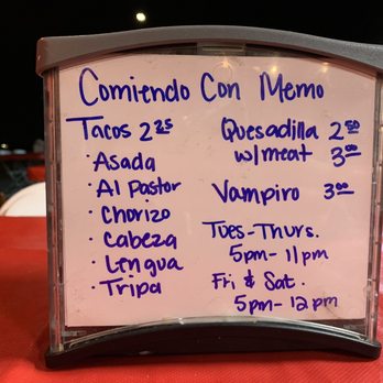 Comiendo Con Memo - Pricing - Food Trucks Near Me - Laveen, Arizona Comiendo Con Memo - Pricing - Food Trucks Near Me - Laveen, Arizona