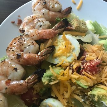 12A Buoy - Cobb Salad with grilled shrimp skewer - Seafood Near Me - Fort Pierce, Florida