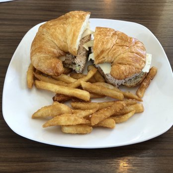 The Double Yolk Cafe - Tuna and Swiss on a croissant - American Near Me - Woodstock, Illinois The Double Yolk Cafe - Tuna and Swiss on a croissant - American Near Me - Woodstock, Illinois