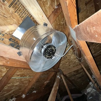 Greenstar Attic Insulation - New temperature controlled gable fan - Insulation Installation Near Me
