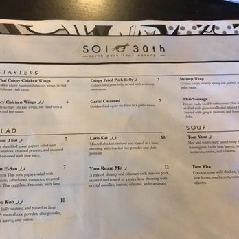 Soi 30th - Menu - Thai Near Me - San Diego, California Soi 30th - Menu - Thai Near Me - San Diego, California