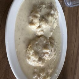 Biscuits and gravy, just kind of bland. Biscuits and gravy, just kind of bland.