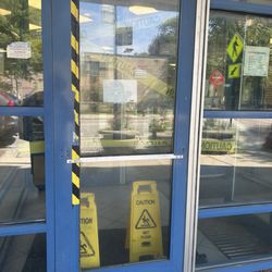 US Post Office - The front door and usually the exit. Blocked off. Don't come in.