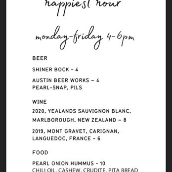 P6 - HH menu as of 2/3/22 - Cocktail Bars Near Me - Austin, Texas P6 - HH menu as of 2/3/22 - Cocktail Bars Near Me - Austin, Texas
