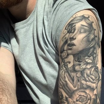 Good Grief Studio - Lady, Done by Marina Melomo - April 2021 - Tattoo Near Me - Houston, Texas
