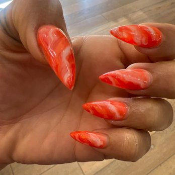 Gloss Nail Spa - Marble design - Nail Salons Near Me - Pasadena, California